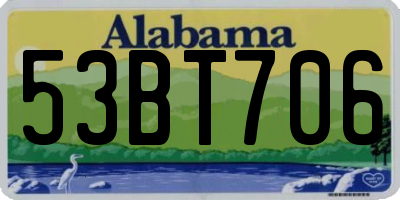 AL license plate 53BT706