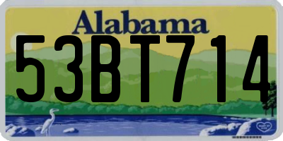 AL license plate 53BT714