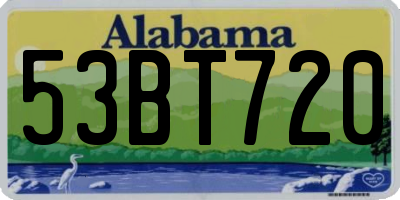 AL license plate 53BT720