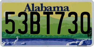 AL license plate 53BT730