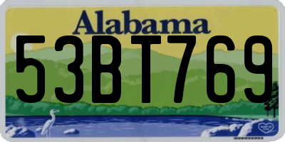AL license plate 53BT769