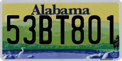 AL license plate 53BT801