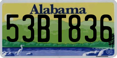 AL license plate 53BT836