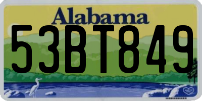 AL license plate 53BT849