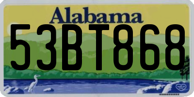 AL license plate 53BT868