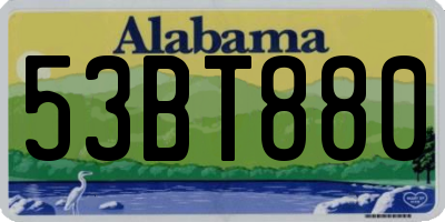 AL license plate 53BT880