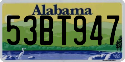 AL license plate 53BT947