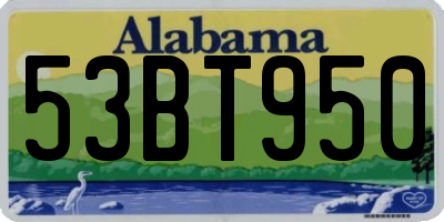 AL license plate 53BT950
