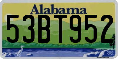 AL license plate 53BT952