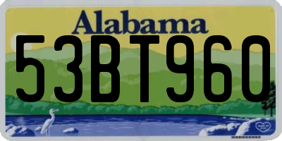 AL license plate 53BT960