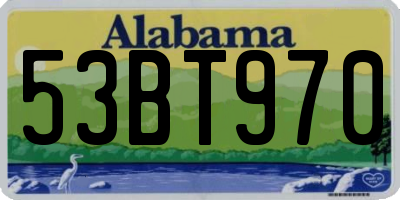 AL license plate 53BT970