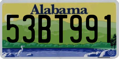 AL license plate 53BT991