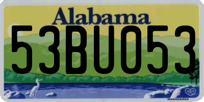 AL license plate 53BU053