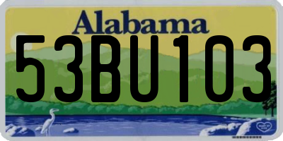 AL license plate 53BU103