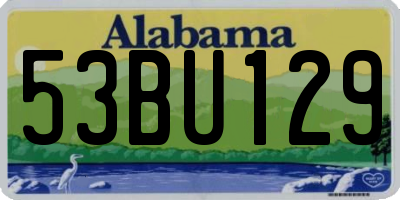 AL license plate 53BU129