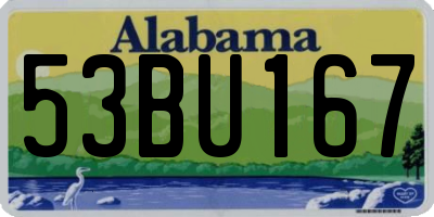 AL license plate 53BU167
