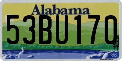 AL license plate 53BU170