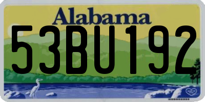 AL license plate 53BU192