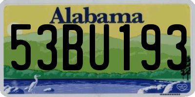 AL license plate 53BU193