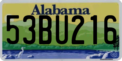 AL license plate 53BU216