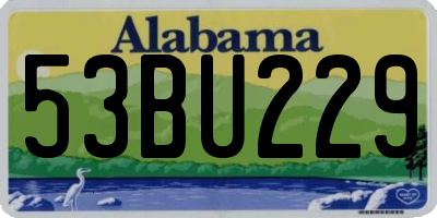 AL license plate 53BU229
