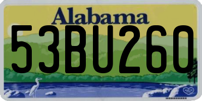 AL license plate 53BU260