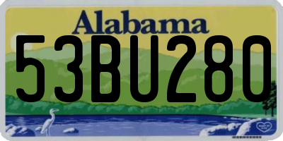 AL license plate 53BU280