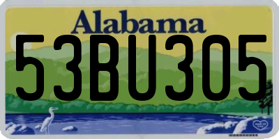 AL license plate 53BU305