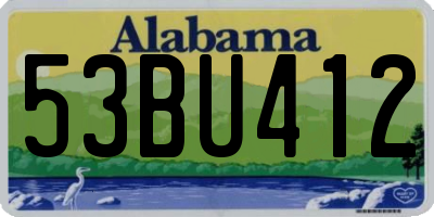 AL license plate 53BU412