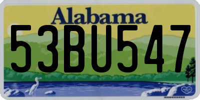 AL license plate 53BU547