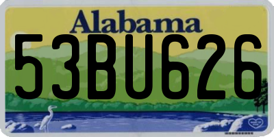 AL license plate 53BU626