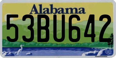 AL license plate 53BU642