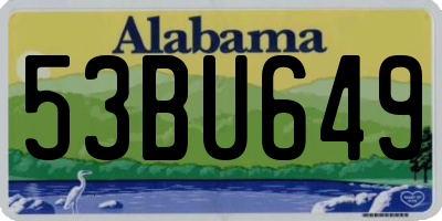 AL license plate 53BU649