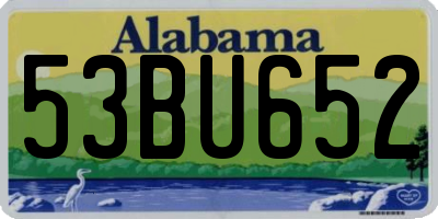 AL license plate 53BU652