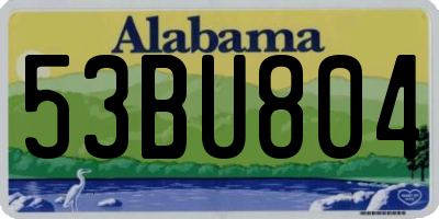 AL license plate 53BU804