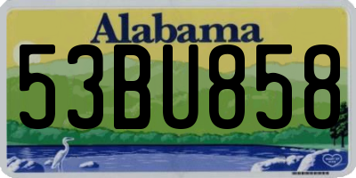 AL license plate 53BU858