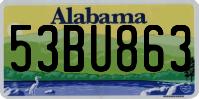 AL license plate 53BU863