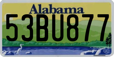 AL license plate 53BU877