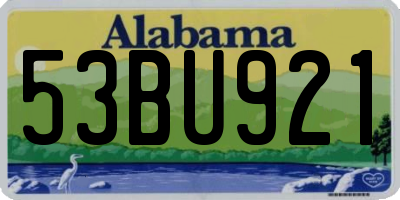 AL license plate 53BU921