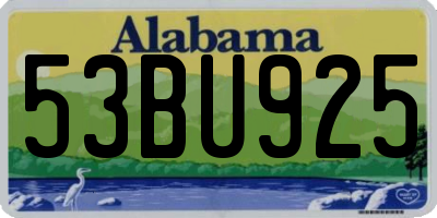AL license plate 53BU925