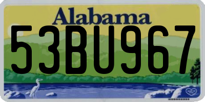 AL license plate 53BU967