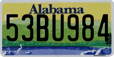 AL license plate 53BU984