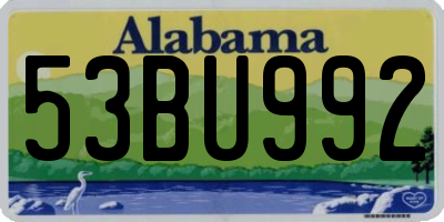 AL license plate 53BU992