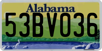 AL license plate 53BV036