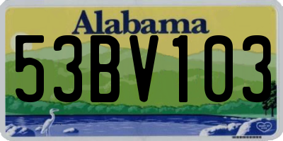 AL license plate 53BV103