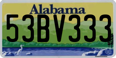 AL license plate 53BV333