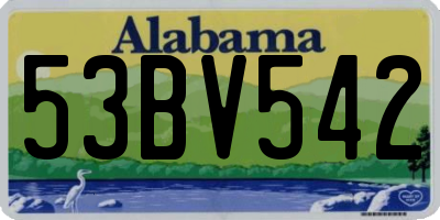 AL license plate 53BV542