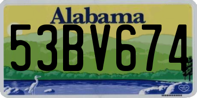 AL license plate 53BV674