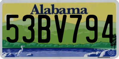 AL license plate 53BV794