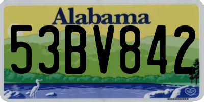 AL license plate 53BV842